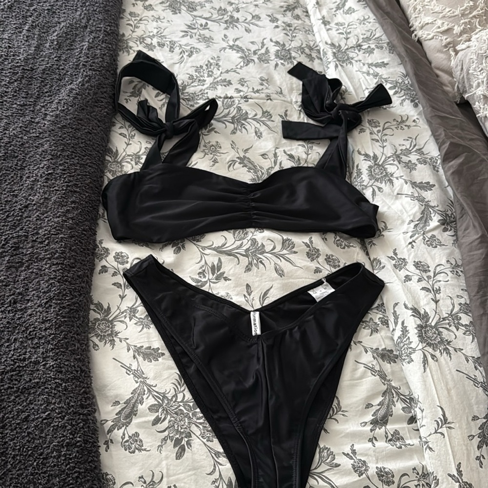 Reformation Elegant Black Swimwear top